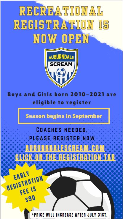 Registration for the 2024 Fall Recreational Season is NOW OPEN ...